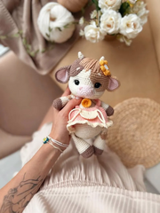 The Cow in Casual Dress Crochet Pattern