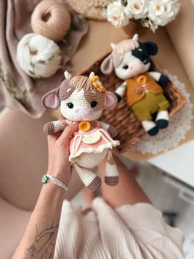 The Cow in Casual Dress Crochet Pattern