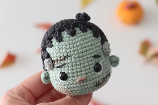 Halloween Pack Witch,Mummy and Frankenstein Amigurimi Pattern