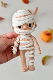 Halloween Pack Witch,Mummy and Frankenstein Amigurimi Pattern