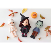 Halloween Pack Witch,Mummy and Frankenstein Amigurimi Pattern