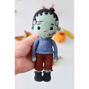 Halloween Pack Witch,Mummy and Frankenstein Amigurimi Pattern