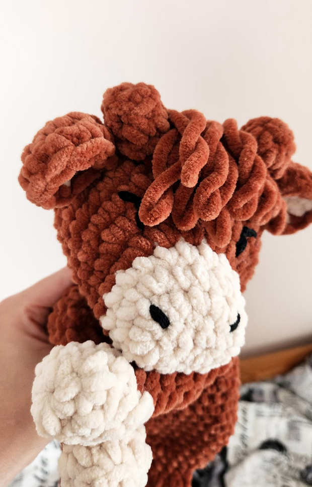 Highland Cow Snuggler Crochet Pattern