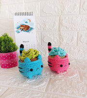 Succulent cat planter amigurumi pattern