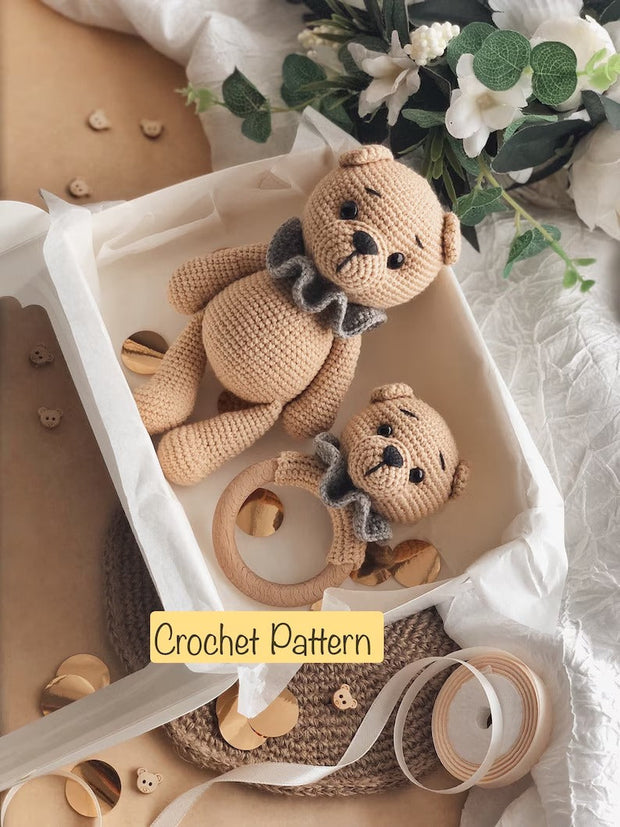 Crochet pattern bears set 2in1