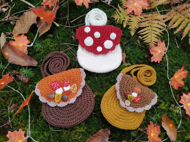 set of  Little Autumn bags crochet pattern