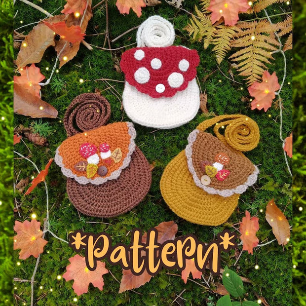 set of  Little Autumn bags crochet pattern