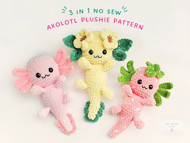 No Sew Axolotl Crochet Pattern