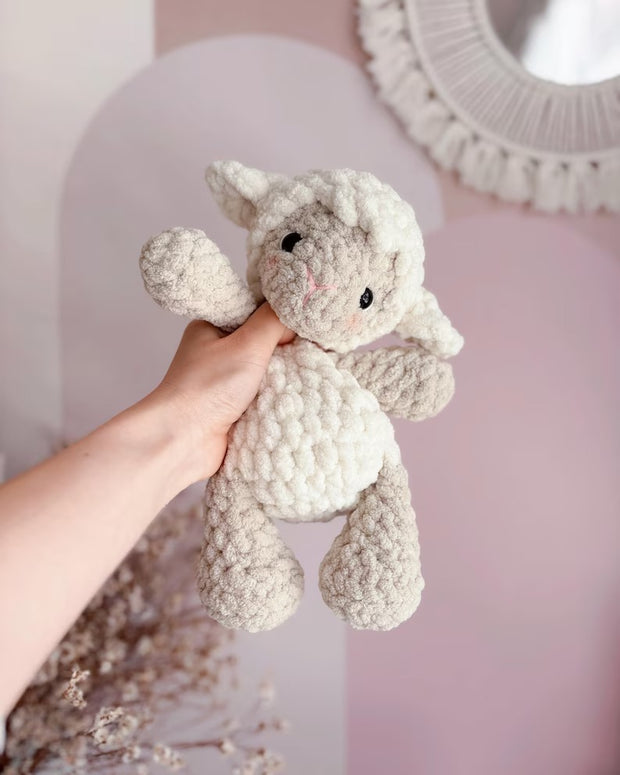 Luna the Lamb No-Sew Lovey Crochet Pattern