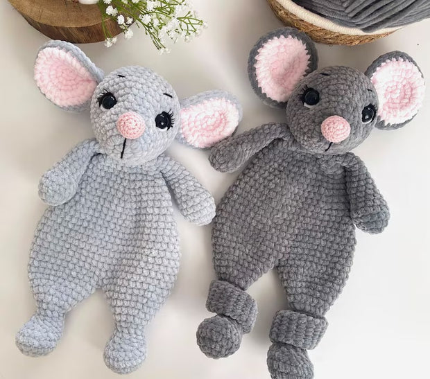 2-in-1  Snuggler Pattern Set – Mouse & Hippo Lovey