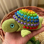 Interactive Crochet Turtle Pattern Sensory Toys