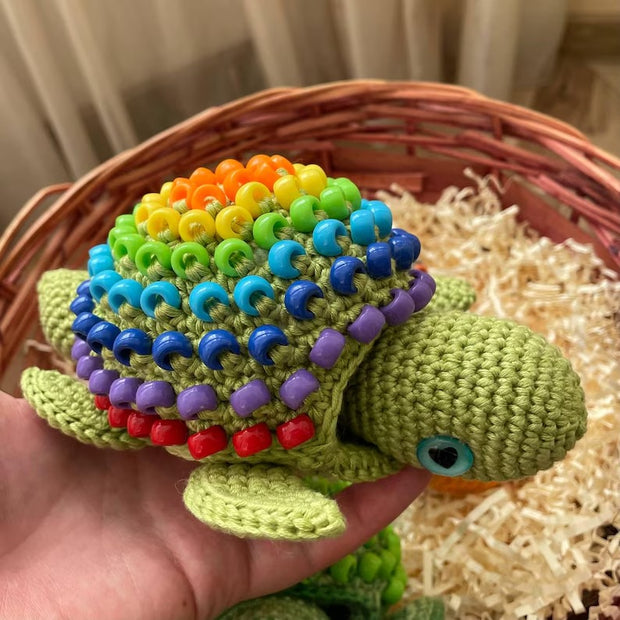 Interactive Crochet Turtle Pattern Sensory Toys