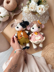 The Cow in Casual Dress Crochet Pattern