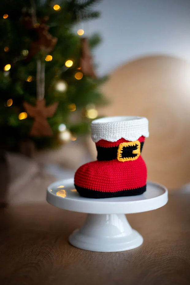 Santa boot and decoration crochet pattern