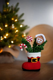 Santa boot and decoration crochet pattern