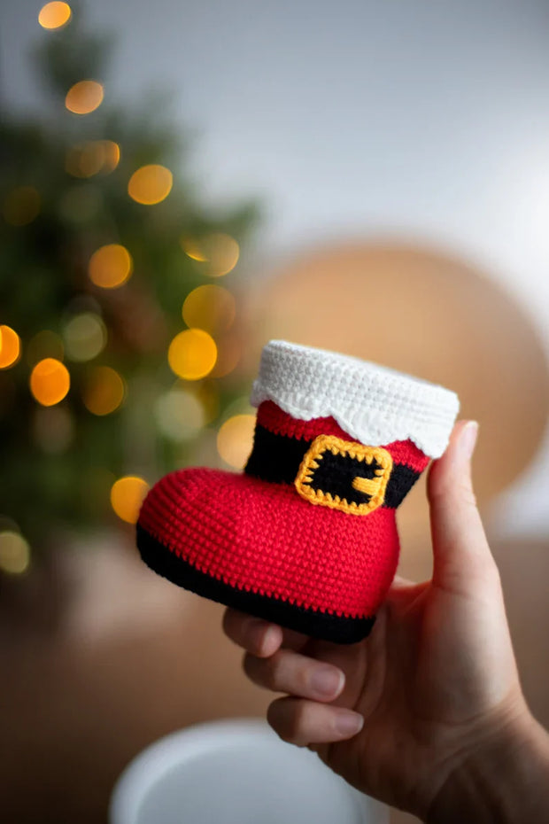 Santa boot and decoration crochet pattern