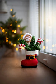 Santa boot and decoration crochet pattern