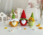 Set of 3 Gnomes crochet pattern
