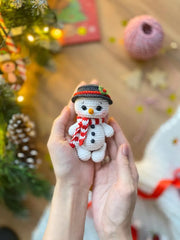 Crochet christmas tree decorations toys set 5 in 1 pattern