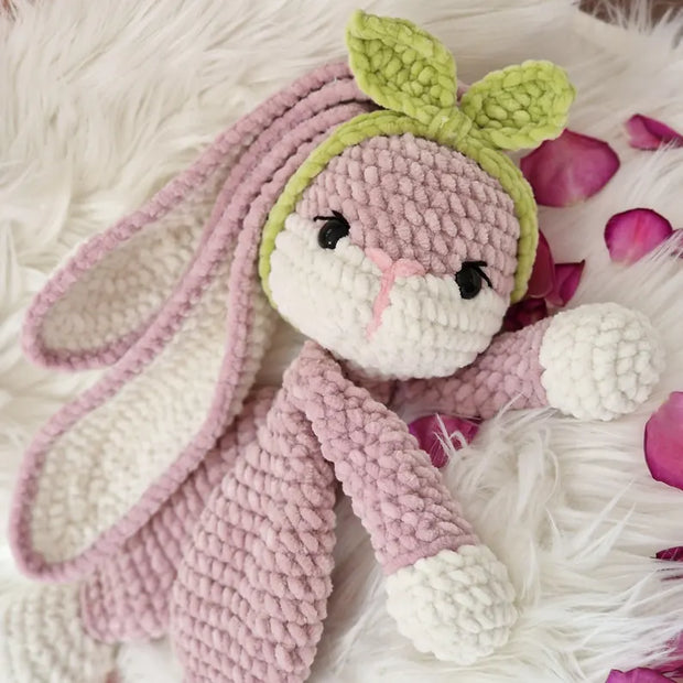 Crochet bunny snuggler lovey pattern