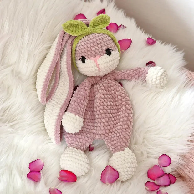 Crochet bunny snuggler lovey pattern
