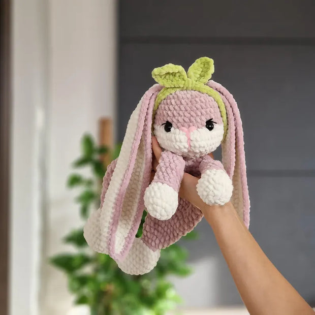 Crochet bunny snuggler lovey pattern