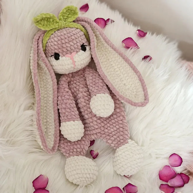 Crochet bunny snuggler lovey pattern