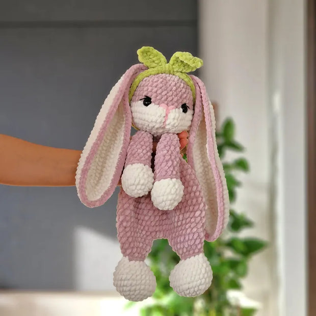 Crochet bunny snuggler lovey pattern
