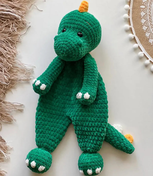Crochet dinosaur snuggler