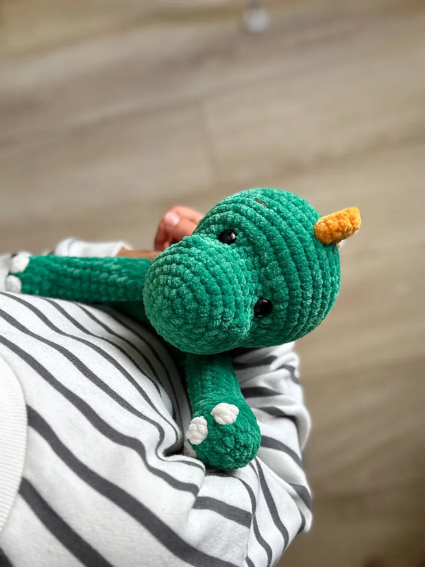 Crochet dinosaur snuggler