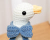 Crochet Goose Pattern  With Blue Bow