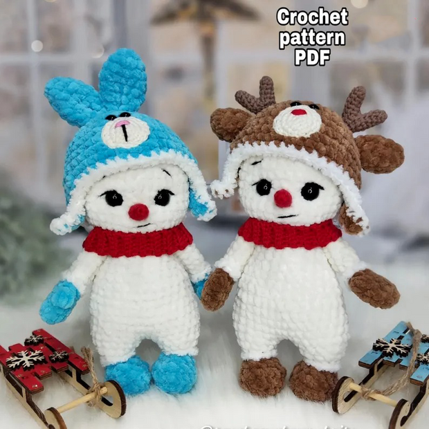 Crochet Snowmen pattern
